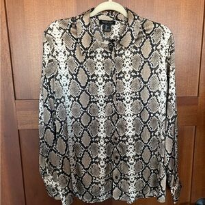 Rachel Zoe Snakeskin Shirt - Large